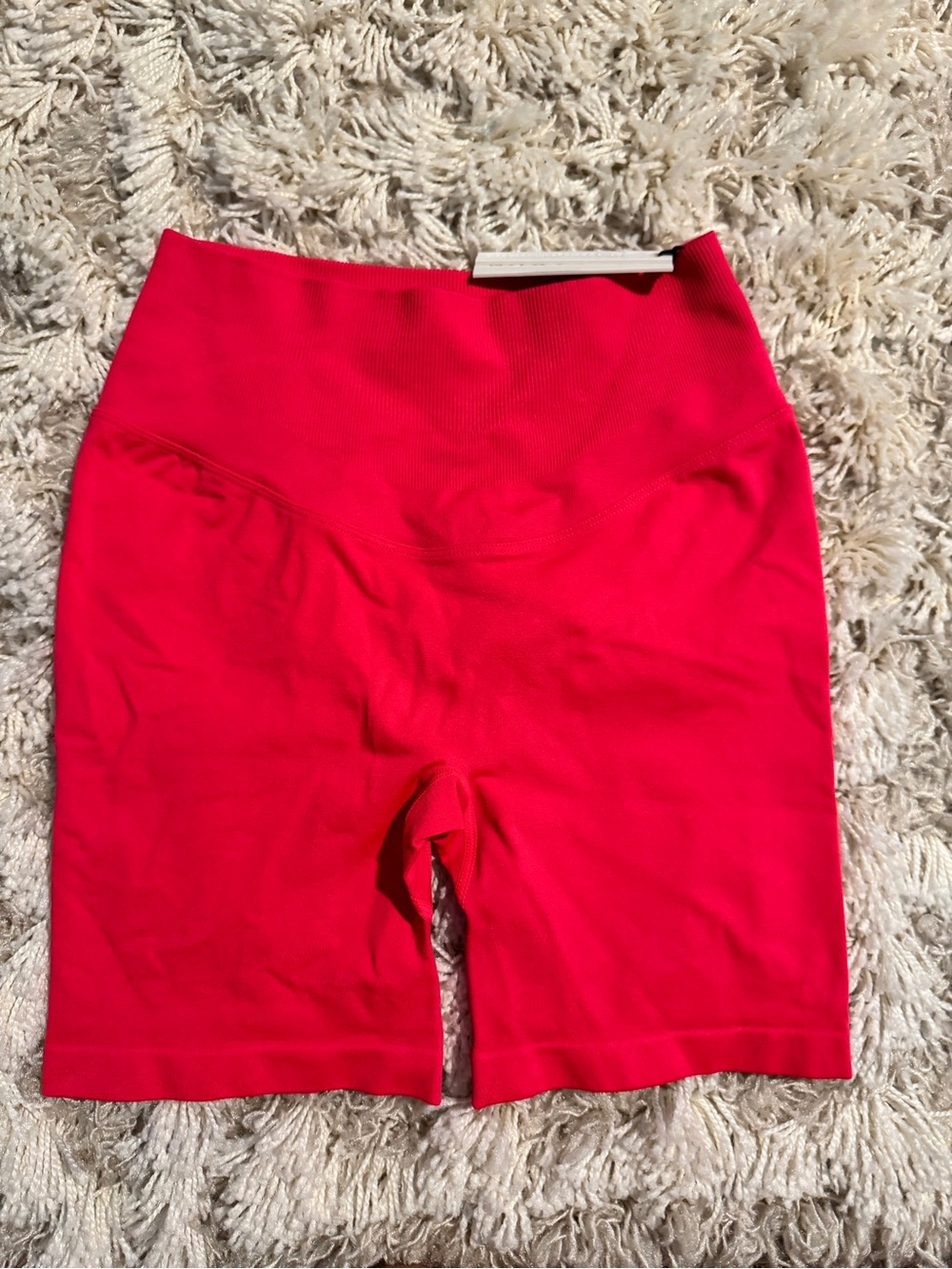 High-Waist bright Pink Seamless Bike Shorts (hot tropic)
